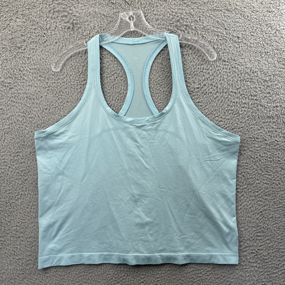 Lululemon Swiftly Tech Racerback Tank Top 2.0 Race Length Cyan Blue Women's‎ 14